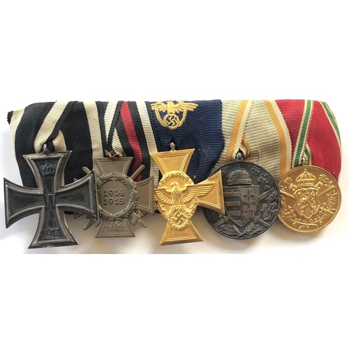 379 - German Imperial and Third Reich 1914 Iron Cross,  Police Cross group of five medals.  Iron Cross 191... 