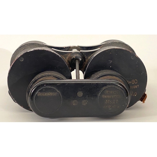 401 - German Third Reich WW2 pair of 8 x 60 Kriegsmarine U Boat Binoculars   A good scarce pair by Carl Ze... 