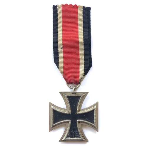 405 - German Third Reich 1939 Iron Cross 2nd Class by Franz Petzl, Wien.  A good example with silvered fra... 