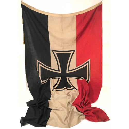 418 - German Reichsmarine War flag circa 1933–1935.  Good rare example of equal black, white and red horiz... 