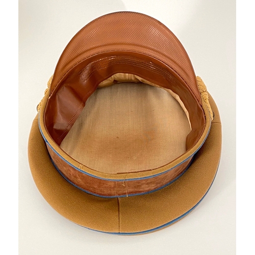 425 - German Third Reich NSDAP Leader Ortsgruppenleiter' peaked cap.  A good example of tan woollen cloth ... 