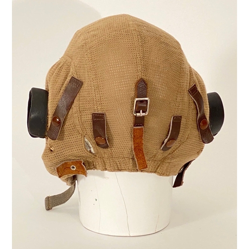 457 - WW2 RAF E Type Airtex Flying Helmet.
  A very good example of the second pattern. Stamped to the ins... 