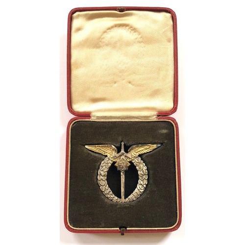 452 - Czech WW2 Attributed RAF Pilot Silver Breast Wings Badge & Certificate. A rare pair presented to... 