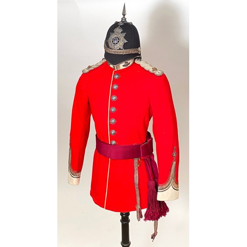 363 - Bedfordshire Regiment Officer Home Service Helmet and Uniforms A collection of uniforms worn by Seco... 