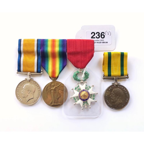 236 - WW1 Welsh Regiment Territorial Force War Medal Group of Four Medals. Awarded to 899 PTE H.F. THANE W... 