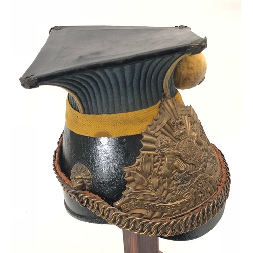 348 - 21st (Empress of Indias) Lancers Victorian lance cap. A scarce example of an Other Rank lance cap. P... 