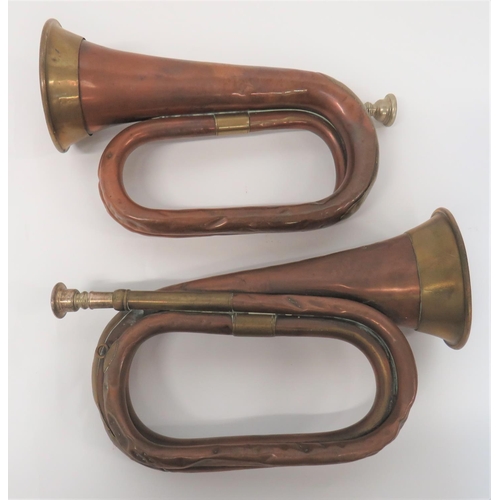 236 - Two WW1 1915 Dated Military Bugles
copper and brass military bugles with white metal mouthpieces. &n... 