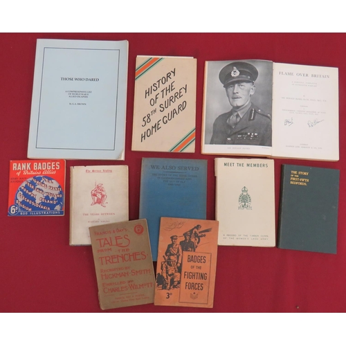 277 - Selection Of Books Including Home Guard
including History Of The 58th Surrey Home Guard ... We Also ... 