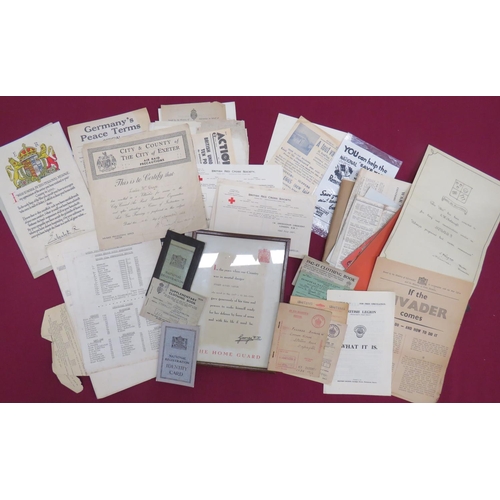 292 - Home Front Paperwork
including National Registration identification cards ... Ration books ... ARP I... 