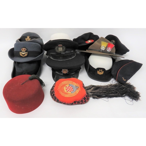 303 - Selection of Various Hats Including English
including dark blue, QC Customs & Excise Officer's c... 