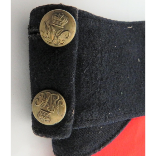 306 - Two Middlesex Yeomanry Cavalry OR's Forage Caps
scarlet crown and body.  Black curtain with bra... 