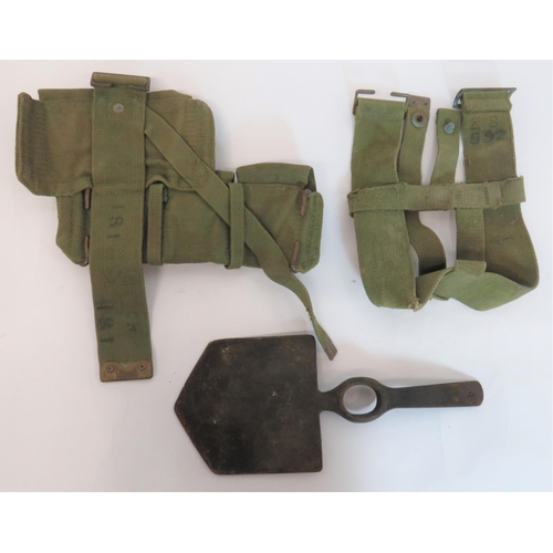 349 - 1908 Pattern Webbing Equipment
consisting right side, 5 pouch set.  Brass press stud fastening ... 