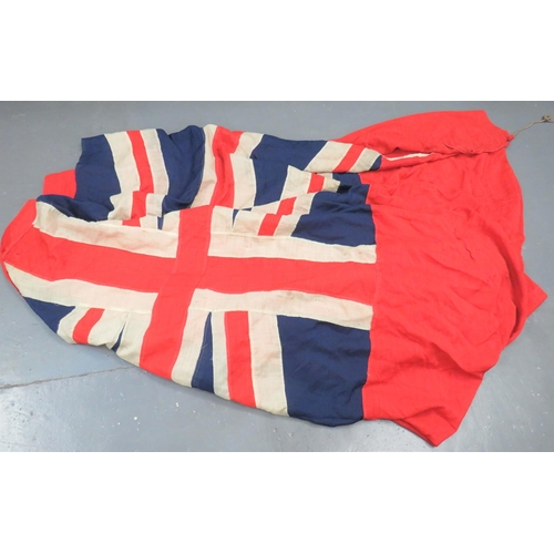 375 - Large Size Royal Navy Ensign
approx. 6 x 21 ft, Royal Navy, red cotton ensign with Union flag to the... 