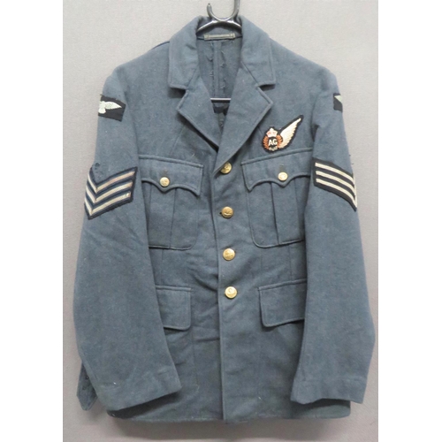 397 - WW2 RCAF Sergeant Air Gunner's Service Dress Tunic
blue grey woollen, single breasted, open collar t... 