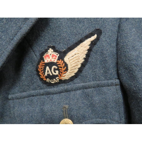 397 - WW2 RCAF Sergeant Air Gunner's Service Dress Tunic
blue grey woollen, single breasted, open collar t... 