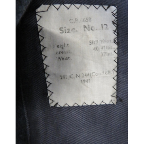 401 - 1941 RAF Flight Sergeant Service Dress Tunic
blue grey woollen, single breasted, open collar tunic. ... 