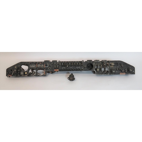 402 - Post War RAF Engineers Panel
41 inch, alloy panel containing various bomb switches and levers.  Swit... 