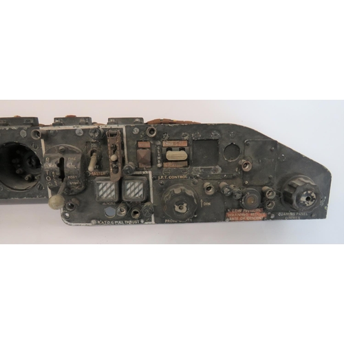 402 - Post War RAF Engineers Panel
41 inch, alloy panel containing various bomb switches and levers.  Swit... 