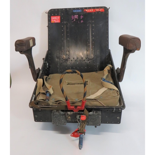 403 - Post War Type 18 MK2 Aircraft Rear Ejector Seat
blackened alloy bucket seat.  The front with ej... 