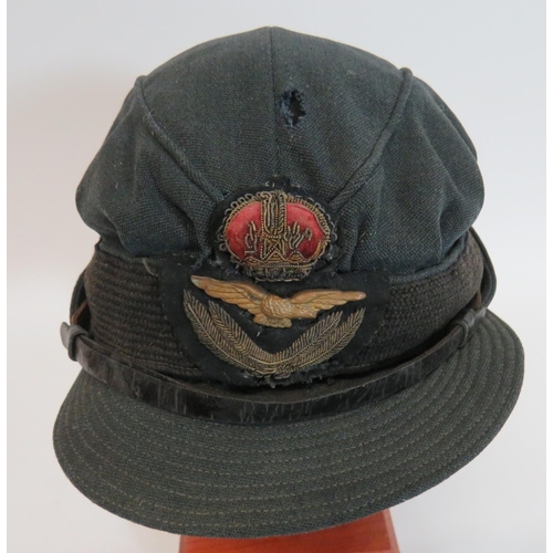 406 - Pre 1952 WAAF Officer's Service Dress Cap
blue grey, three section crown, stiff band, stitched fold ... 