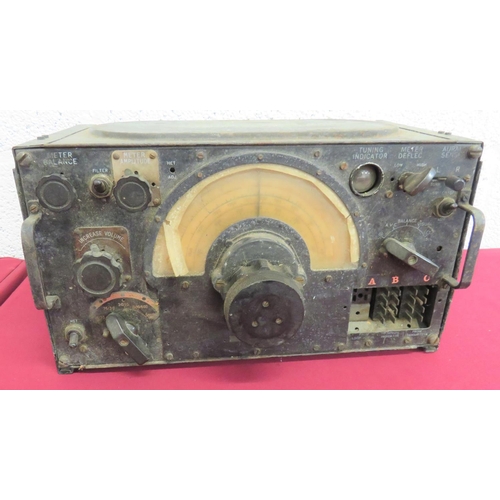 413 - WW2 Pattern Royal Air Force Bomber R1155 Radio Receiver
blackened rectangular box.  The front w... 