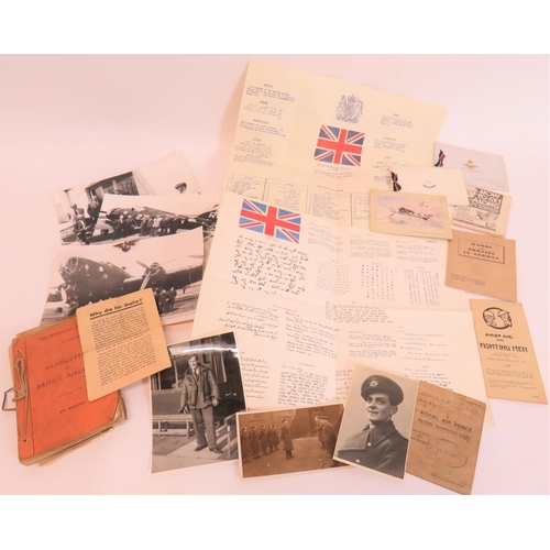 417 - Royal Air Force Paperwork
including 2 x different escape and evasion language sheets ... Gilt and en... 