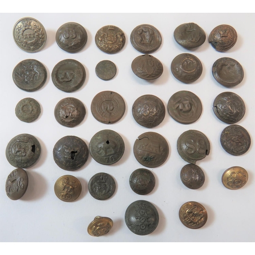 201 - Excavated Buttons Including Victorian
including 84th Reg ... 16th Reg ... 83 Reg ... 14th Reg ... 57... 