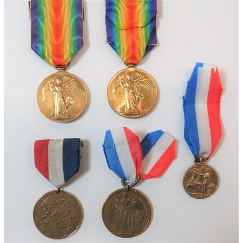 223 - WW1 Casualty Medals 
consisting Victory medals named to 