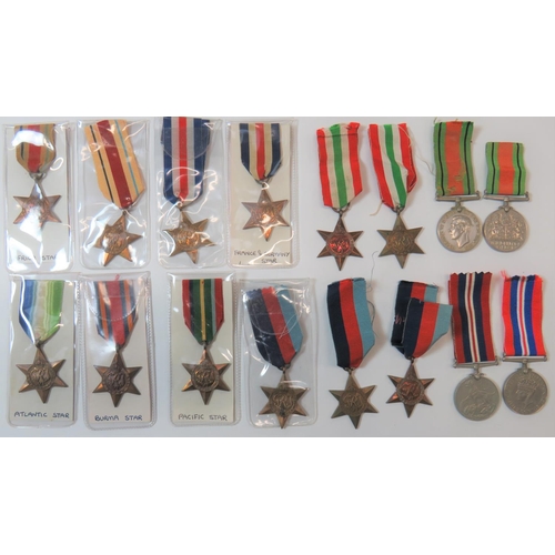 Selection Of WW2 British Medals Consisting 2 X Africa Star ... 3 X 1939 ...