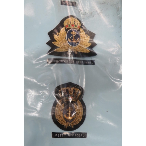 90 - Selection of Foreign Navy Officer Cap Badges
gilt embroidery examples of various ages include Dutch ... 