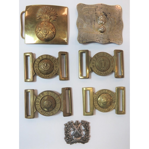 182 - Belt Buckles Including Royal Scots Fusiliers
consisting plated 4th Battalion Royal Scots Fusiliers b... 