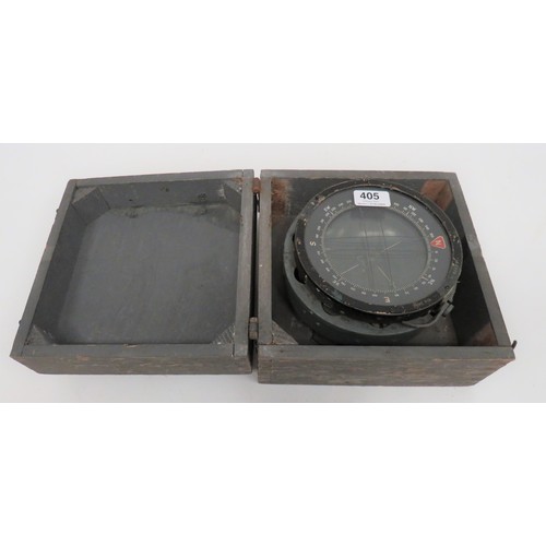 405 - WW2 RAF Aircraft Compass
consisting Type P4A (6B/1671) example.  Grey painted body with blackened ed... 