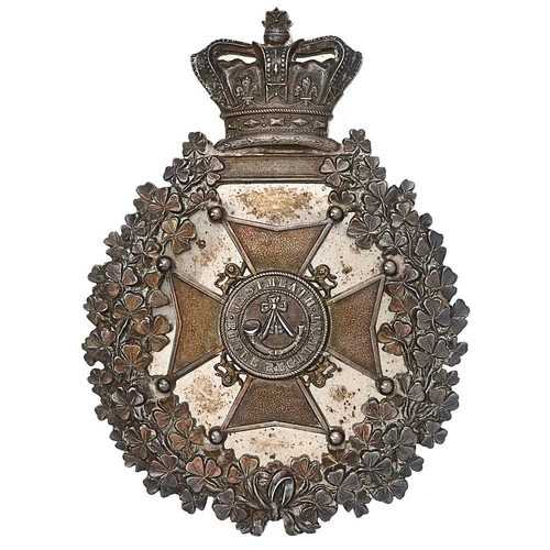 21 - Irish Westmeath Rifle Regiment of Militia Victorian Officer pre 1881 pouch belt plate.  Fine scarce ... 