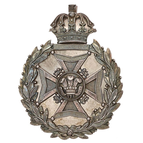 22 - Irish Longford Light Infantry Militia Victorian Officer pre 1881 pouch belt plate.  Fine rare die-st... 