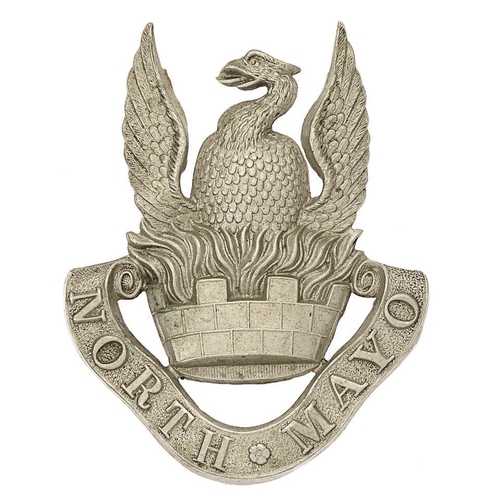 48 - Irish North Mayo Fusiliers Militia Victorian glengarry badge circa 1874-81.  Good scarce die-stamped... 