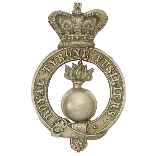 51 - Irish Royal Tyrone Fusiliers Militia Victorian glengarry badge circa 1874-81.  Good scarce die-stamp... 
