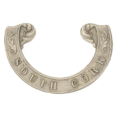 85 - Irish South Cork Militia Victorian scroll pattern forage cap badge circa 1858-74.  Good scarce die-s... 