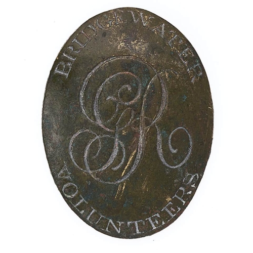 122 - Bridgewater Volunteers George III Somerset shoulder belt plate circa 1794-1804.  Rare excavated oval... 