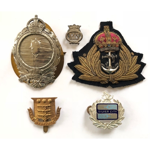 156 - Royal Navy Mine Clearance Sleeve Badge and others.  Royal Navy Mine Clearance Sleeve Badge ... WW1 A... 