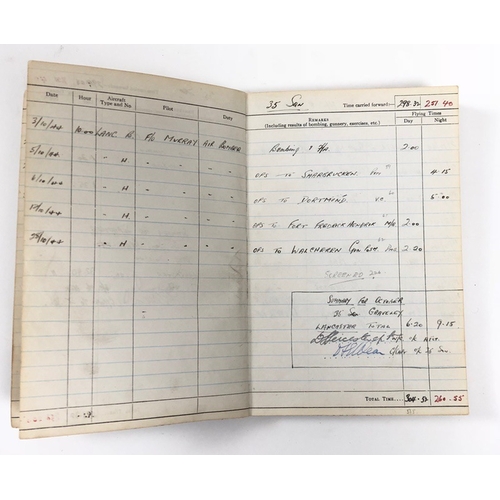 208 - WW2 RAF 35 Pathfinder Squadron Distinguished Flying Medal, DFM Logbook Archive .  A scarce Pathfinde... 