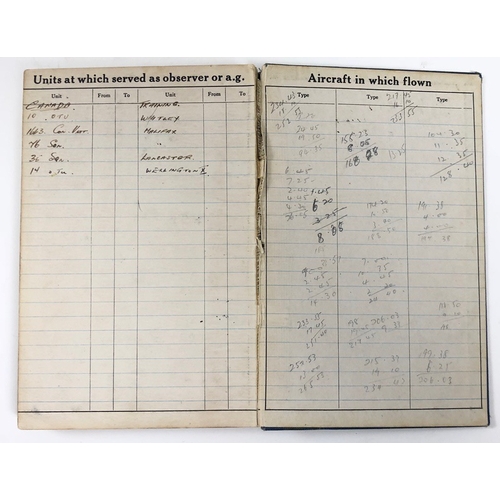 208 - WW2 RAF 35 Pathfinder Squadron Distinguished Flying Medal, DFM Logbook Archive .  A scarce Pathfinde... 