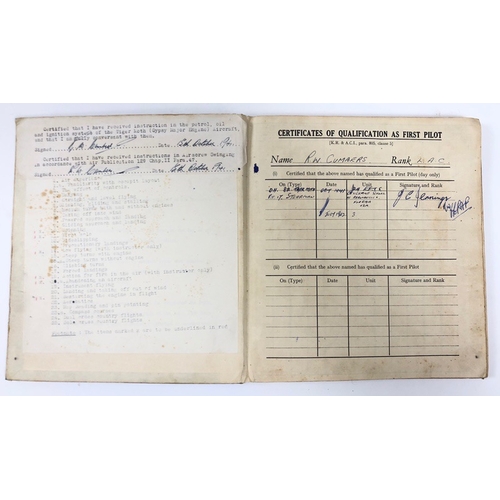 208 - WW2 RAF 35 Pathfinder Squadron Distinguished Flying Medal, DFM Logbook Archive .  A scarce Pathfinde... 