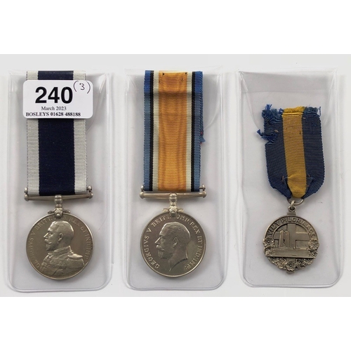 240 - Royal Marine Light Infantry Long Service & Good Conduct Medal and others.  A George V example awarde... 