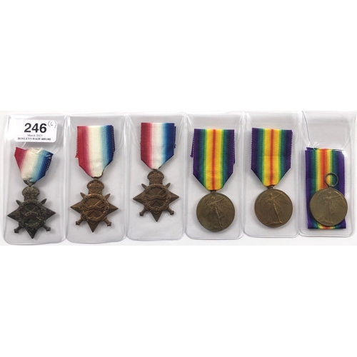 246 - 6 x Indian Sikhs Frontier Force Regiments WW1 Campaign Medals   3 x 1914/15 Stars (Excavated No. 241... 