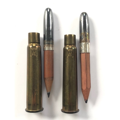 259 - 2 x WW1 1914 Princess Mary Christmas Bullet Pencils  Two very good examples of the Bullet Pencil, wi... 