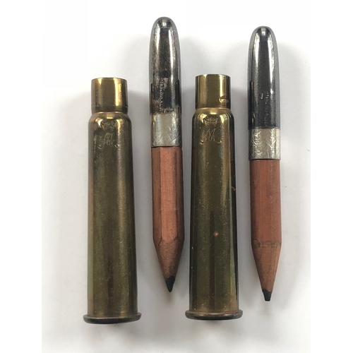 260 - 2 Similar WW1 1914 Princess Mary Christmas Bullet Pencils  Two very good examples of the Bullet Penc... 