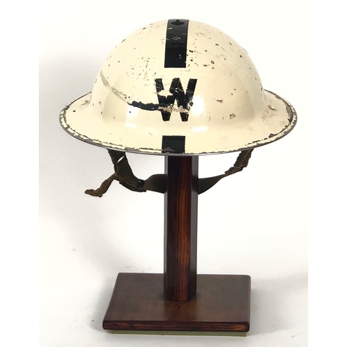 280 - WW2 Blitz Period Home Front ARP District / Divisional Warden Helmet. A good clean example, the shell... 