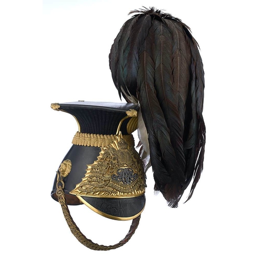 286 - 9th Queens Own Lancers Officer Lance Cap circa 1905-14.  A good scarce example. The skull of black p... 