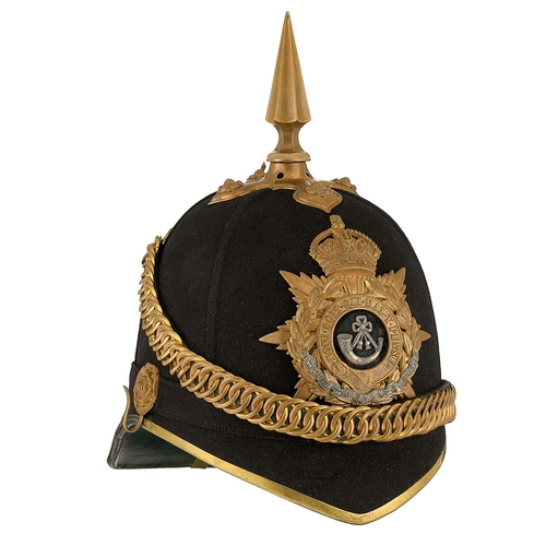 290 - Durham Light Infantry Officer helmet circa 1901-14.  A good example of the Home Service pattern blue... 