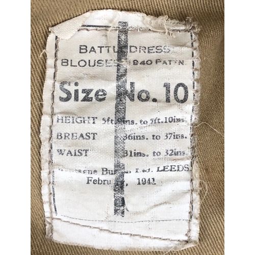 296 - WW2 6th Bn Royal West Kent 78th Division Battledress Blouse Uniform.  A rare originally badged blous... 